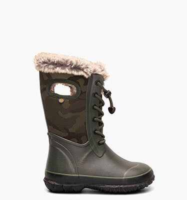 Arcata Tonal Camo Kids' Winter Boots in Dark Green for $99.90
