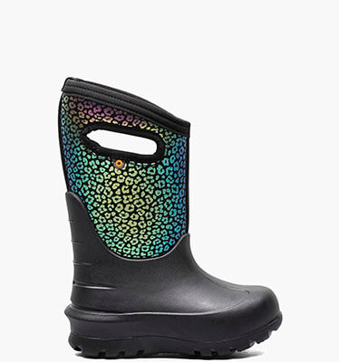 Neo-Classic  Rainbow Leopard Kids' 3 Season Boots in Black Multi for $115.00