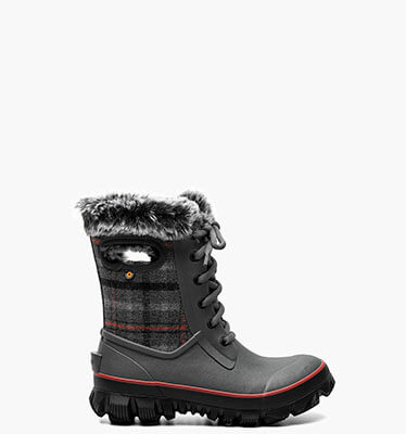 Arcata Cozy Plaid Women's Winter Boots in Dark Gray Multi for $190.00
