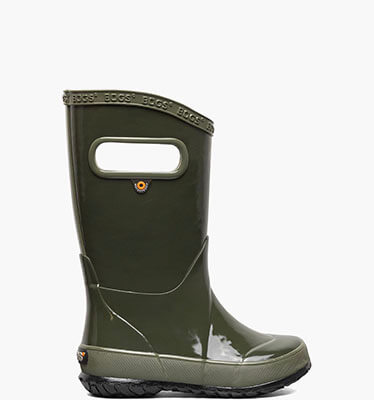 Rainboots Solid Kids' Lightweight Waterproof Boots in Dark Green for $34.99