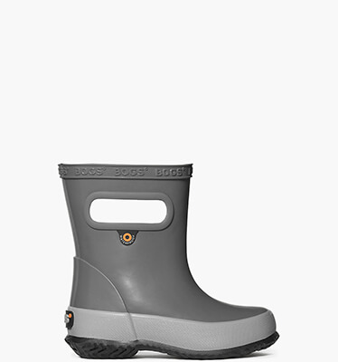 Skipper Solid Kids' Rain Boots in Gray for $26.99