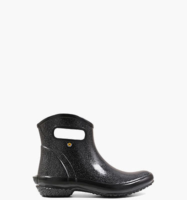 RainBoots Ankle Glitter Women's Rain Boots in Black for $85.00