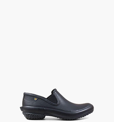 Patch Slip On Solid Women's Garden Shoes in Black for $75.00