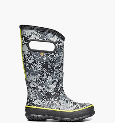 RainBoots Micro Camo Kids' Rain Boots in Black Multi for $39.90