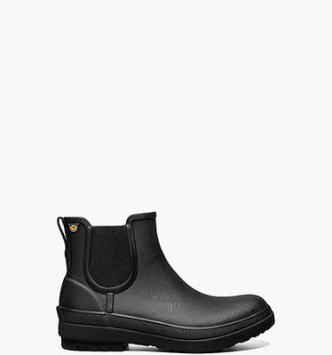 Amanda Chelsea II Women's Waterproof Slip On Rain Boots in Black for $115.00