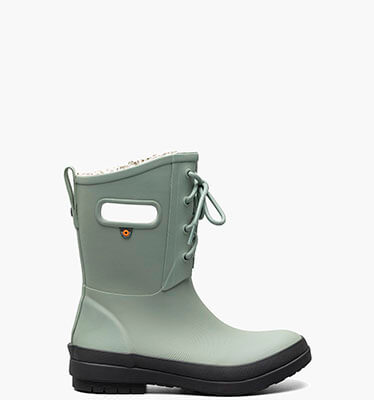 Amanda II Lace Women's Waterproof Lace Up Rain Boots in Jade for $125.00