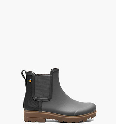 Holly Chelsea Women's Rain Boots in Dark Gray for $100.00