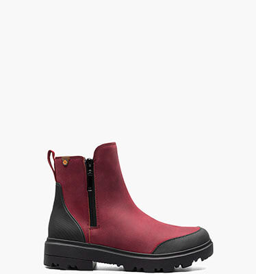 Holly Zip Leather Women's Waterproof Leather Boots in Cranberry for $205.00