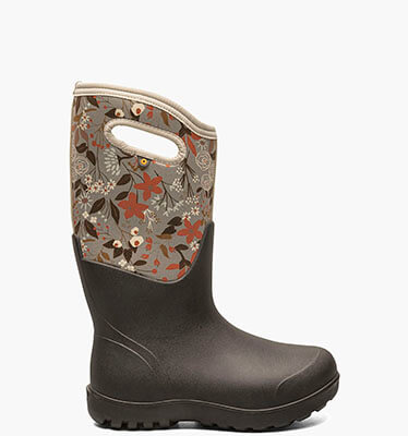 Neo-Classic Tall Cartoon Flowers Women's Winter Boots in Tan Multi for $118.99