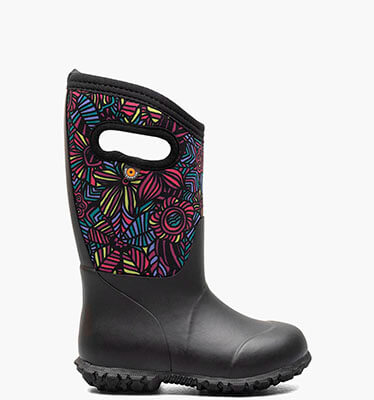 York Wild Garden Kids Insulated Rainboots in Black Multi for $64.90