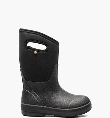 Classic II Wide Solid Kid's Insulated Rainboots in Black for $100.00