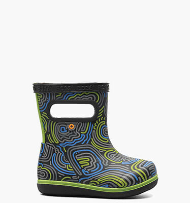 Skipper II Cloud Geo Kid's Rainboots in Black Multi for $41.99