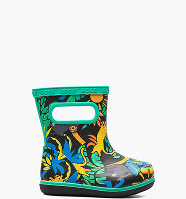 Skipper II Jungle Kid's Rainboots in Black Multi for $41.99