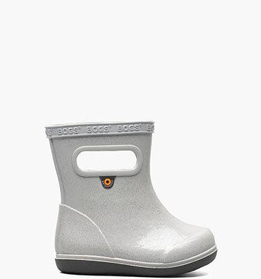 Skipper II Glitter Kid's Rainboots in Silver for $55.00