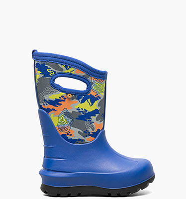 Neo-Classic Topo Camo Kid's Insulated Rainboots in Blue Multi for $115.00