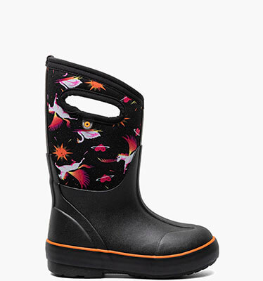 Classic II Space Pegasus Kid's Insulated Rainboots in Black Multi for $100.00
