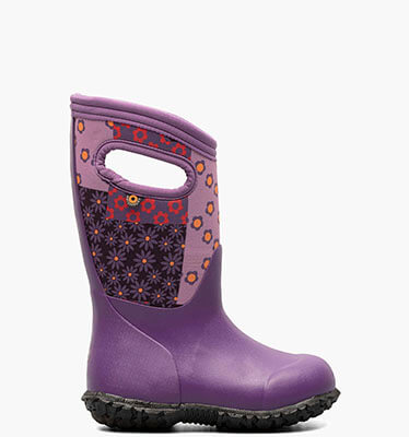 York Patchwork Floral Kid's Rainboots in Purple Multi for $85.00