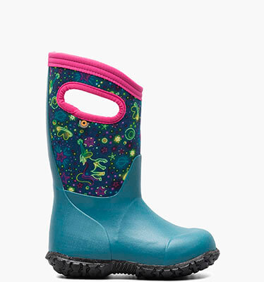 York Neon Unicorn Kid's Rainboots in Indigo Multi for $85.00