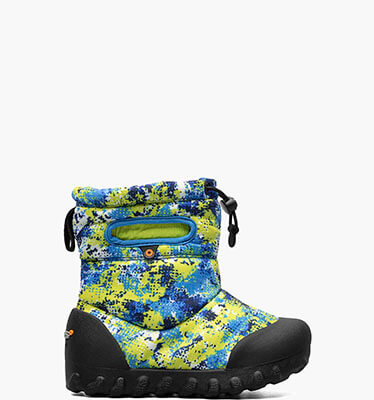 B Moc Snow Textured Camo Kid's Winter Boots in navy multi for $100.00
