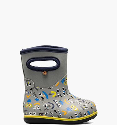 Baby Classic Funny Faces Toddler Rainboots in Gray Multi for $56.99