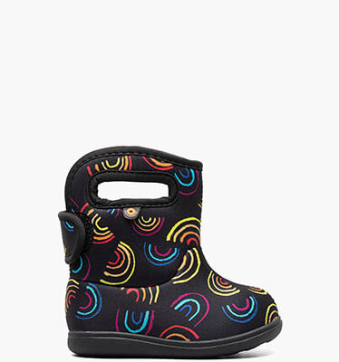 Baby Bogs II Wild Rainbows Toddler Rainboots in Black Multi for $54.90