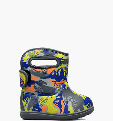 Baby Bogs II Topo Camo Toddler Rainboots in Gray Multi for $54.90