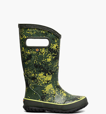 Rainboot Micro Camo Kids Rainboots in Green Multi for $70.00