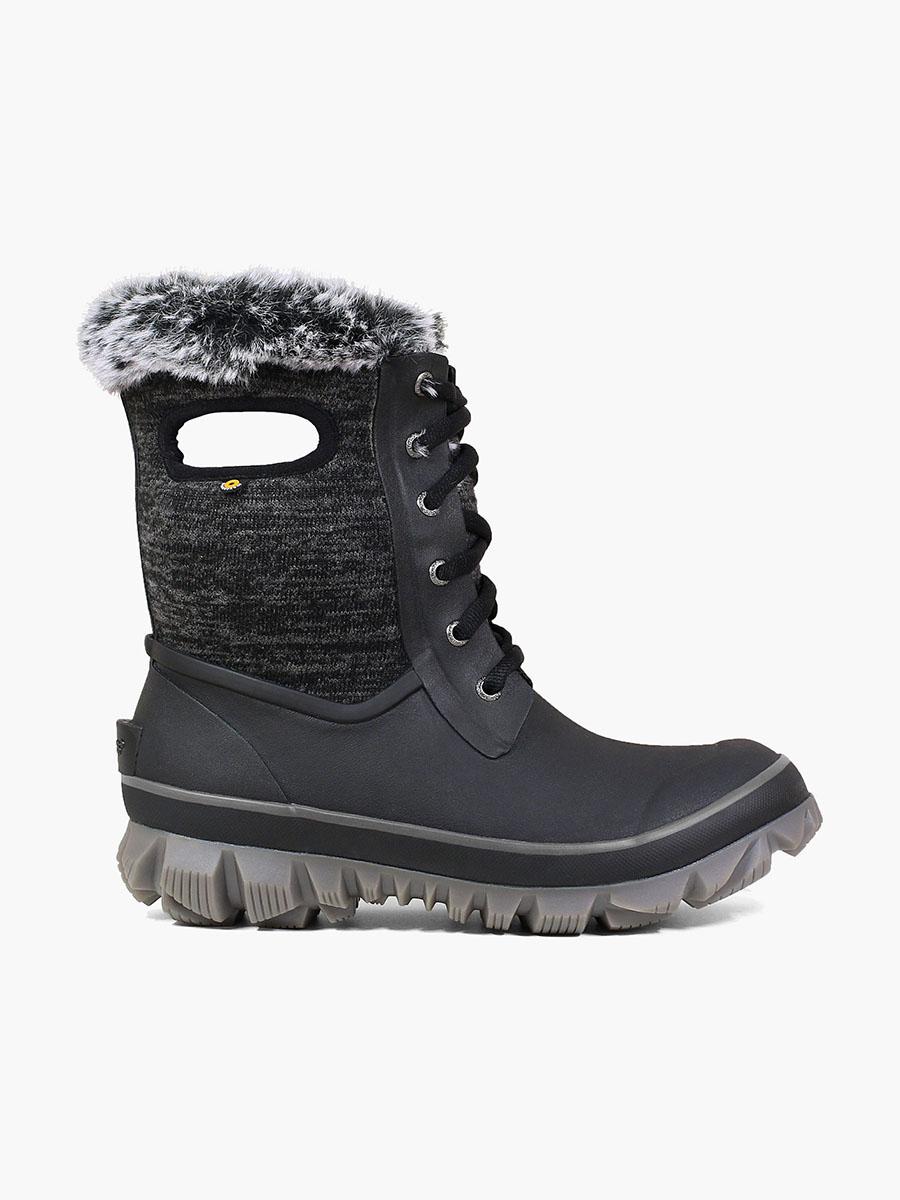 womens black snow boots with fur
