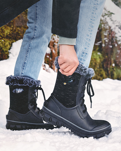 Shop the Women's Arcata collection featuring the style walking in the snow.