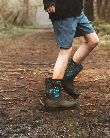 Shop the new Kid's York Seamless featuring a kid on a wooded trail.