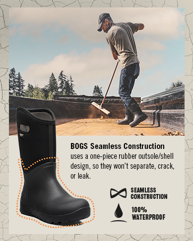 Shop the men's Seamless collection featuring a man sweeping out a truck bed. 