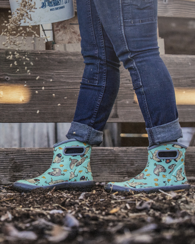 Image features the Patch Ankle Chickens inside a chicken coop.