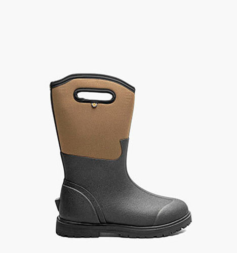 Men's Roper Insulated Waterproof Work Boots in Black and Brown.