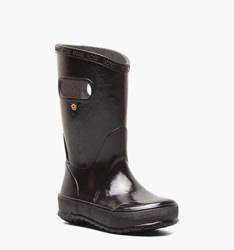 Rainboots Solid Kids' Lightweight Waterproof Boots in Black for $49.99