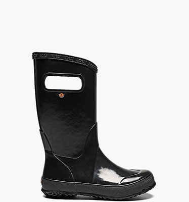Rainboots Solid Kids' Lightweight Waterproof Boots in Black for $49.99
