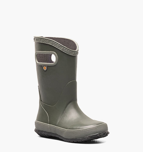 Rainboots Solid Kids' Lightweight Waterproof Boots in Dark Green for $34.99