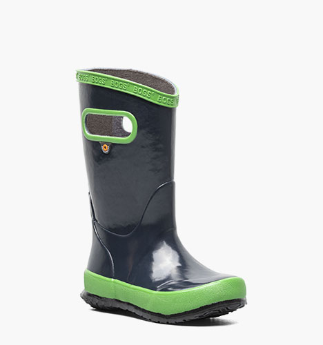 Rainboots Navy Kids' Lightweight Boots in Navy/Green for $41.99