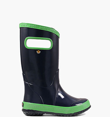 Rainboots Navy Kids' Lightweight Boots in Navy/Green for $52.50