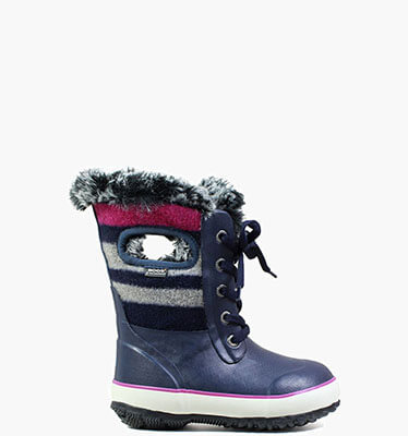 Arcata Lace Stripe Kids' Insulated Boots in Dark Blue Multi for $90.90