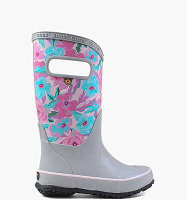 Rainboot Pansies Kids' Rain Boots in Indigo Multi for $39.90