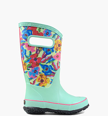 Rainboot Pansies Kids' Rain Boots in Indigo Multi for $39.90