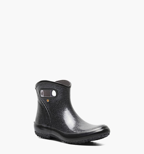 Patch Ankle Glitter Women's Rain Boots in Black for $63.99