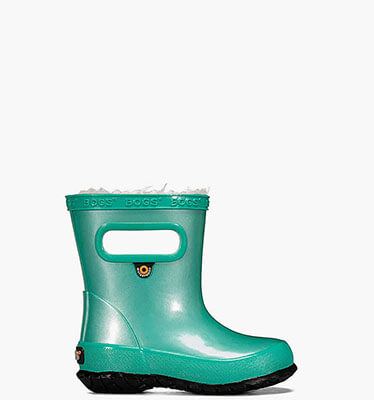 Skipper Metallic Plush Kids' Insulated Rain Boots in Turquoise for $40.90