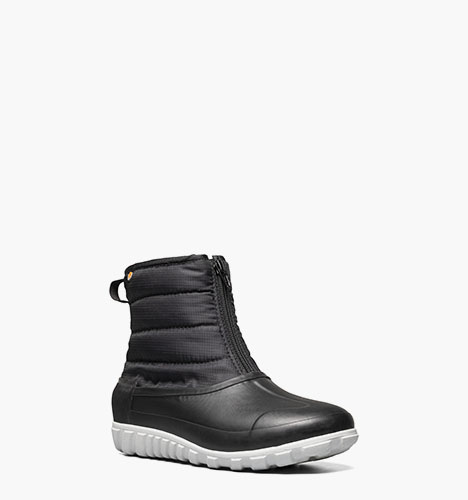 Classic Casual Winter Zip Women's Waterproof Slip On Snow Boots in Black for $96.99