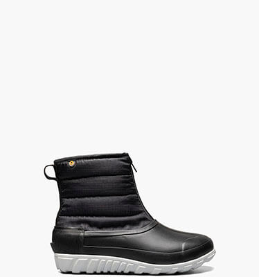 Classic Casual Winter Zip Women's Waterproof Slip On Snow Boots in Black for $119.90
