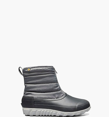 Classic Casual Winter Zip Women's Waterproof Slip On Snow Boots in Gray for $119.90