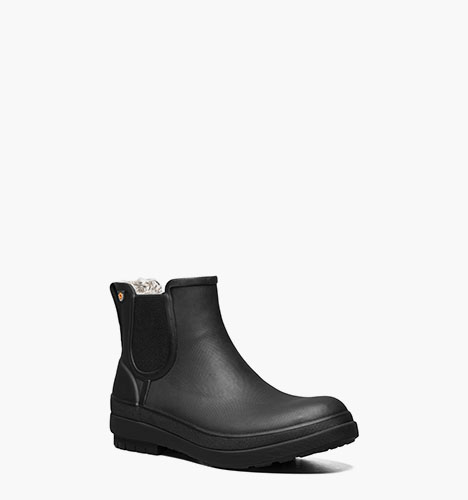 Amanda Chelsea II Women's Slip On Rain Boots in Black for $120.00