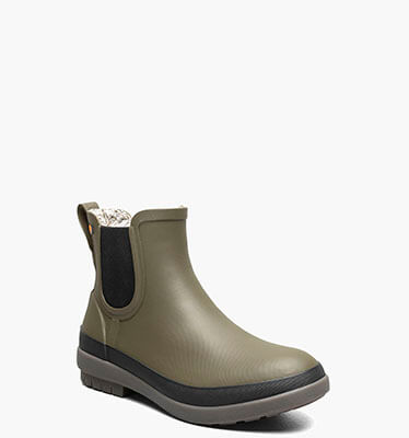 Amanda Chelsea II Women's Slip On Rain Boots in olive multi for $120.00