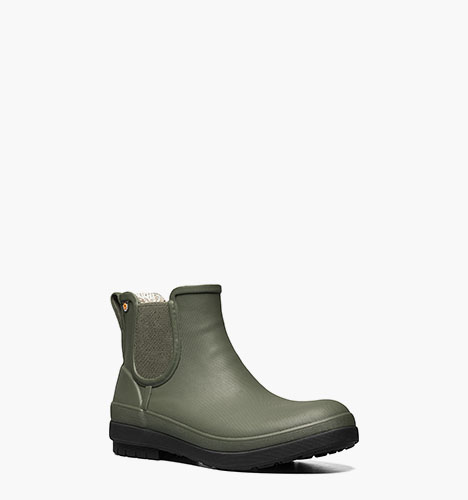 Amanda Chelsea II Women's Slip On Rain Boots in Green Ash for $71.99