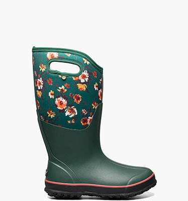 Classic Tall Wide Calf Painterly Women's Farm Boots in Emerald Multi for $155.00